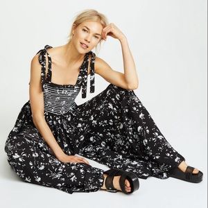 Color My World Free People Jumpsuit Black & White